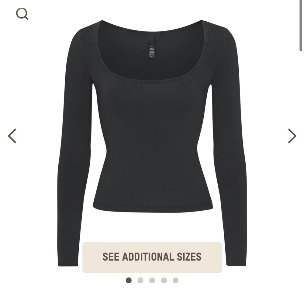 skims new vintage scoop neck top XS